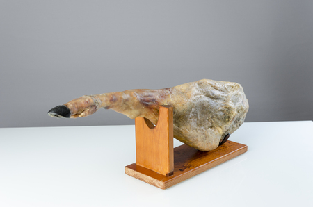 Cured iberian ham leg, bellota ham. Gourmet spanish foodの写真素材
