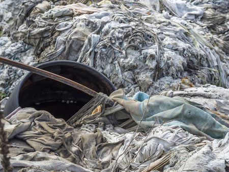 Environmental problem. Wastes which contaminate soils.の写真素材