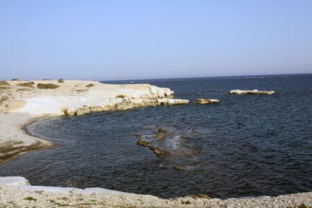 White stones at the sea.の写真素材
