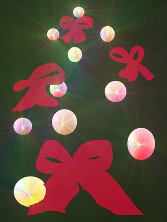 Christmas tree postcardのイラスト素材