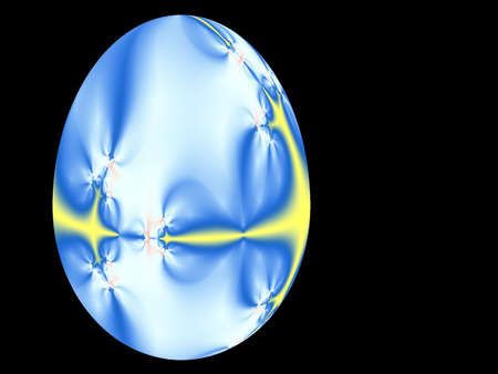 Easter egg on black background.の写真素材