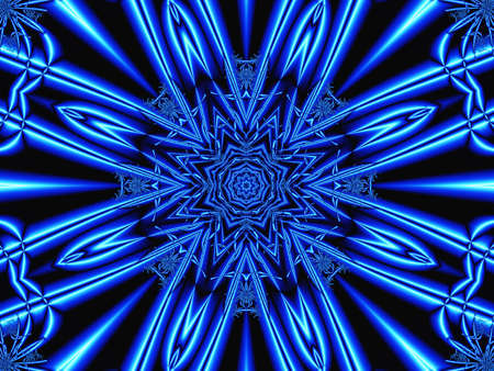 Blue fractal backgroundの写真素材