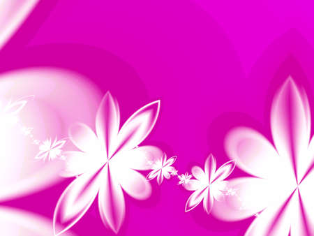 White fractal flower on purple backgroundの写真素材
