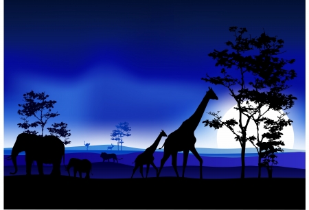 Safari background のイラスト素材