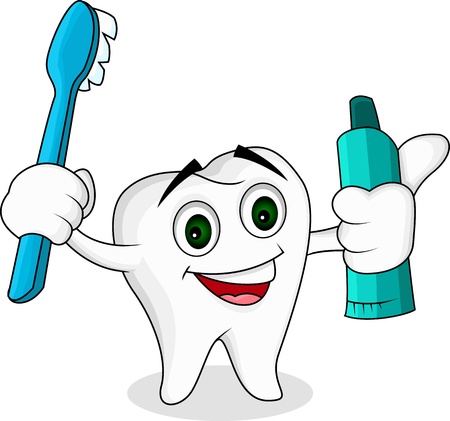 Tooth cartoon character のイラスト素材