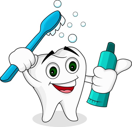 Tooth cartoon characterのイラスト素材