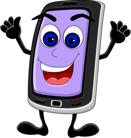 smart phone cartoonのイラスト素材