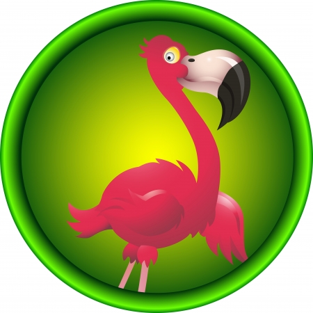 cute flamingo cartoonのイラスト素材