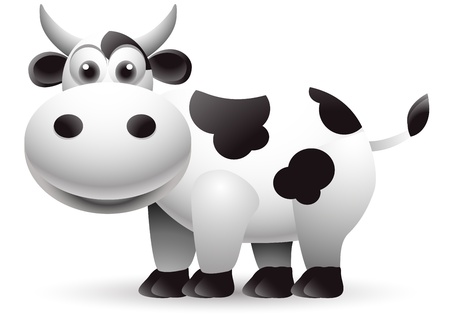 cute cow cartoonのイラスト素材