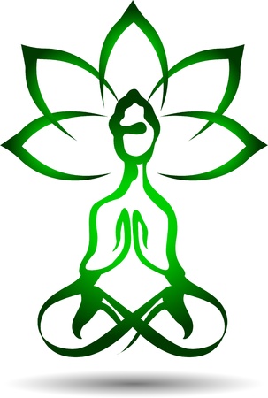 Yoga lotus icon のイラスト素材