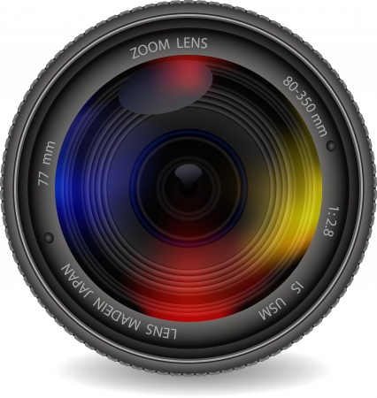 camera  lens with shutterのイラスト素材