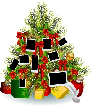Christmas tree with frameのイラスト素材