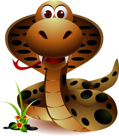 snake cobra cartoonのイラスト素材