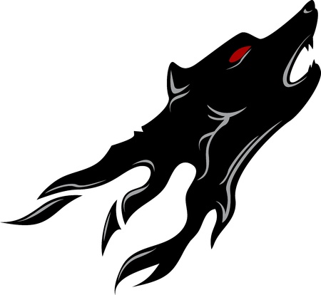 wolf head tattooのイラスト素材