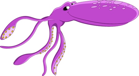 funny octopus cartoonのイラスト素材