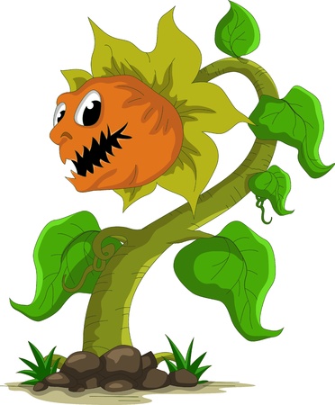 carnivorous plant cartoon のイラスト素材