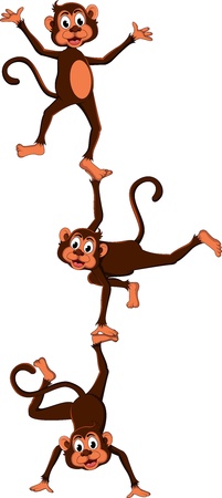monkey s cartoon attractionのイラスト素材