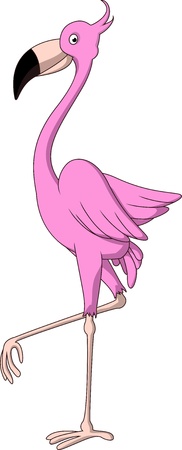 cartoon flamingoのイラスト素材