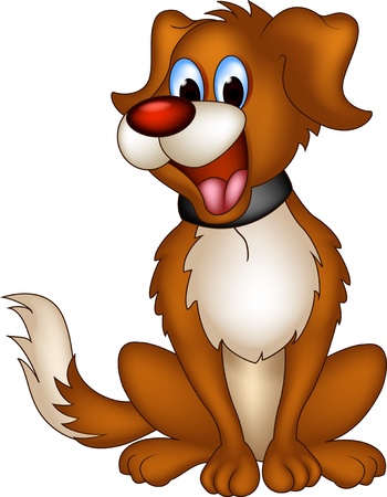 cute dog cartoonのイラスト素材