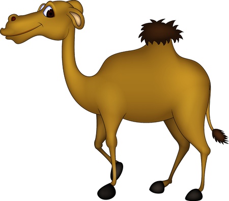 cute brown camel cartoonのイラスト素材