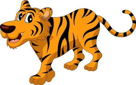 cute tiger cartoonのイラスト素材