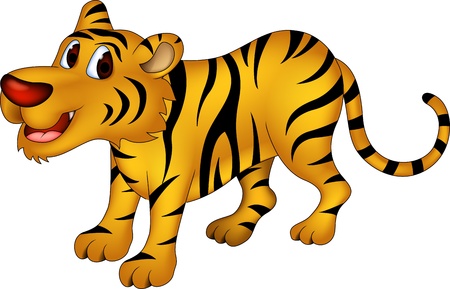 cute tiger cartoonのイラスト素材