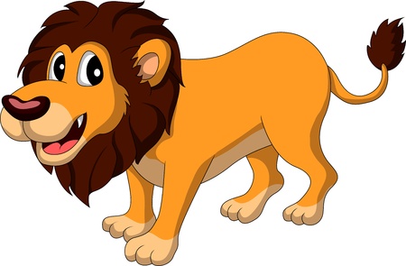 cute lion cartoonのイラスト素材