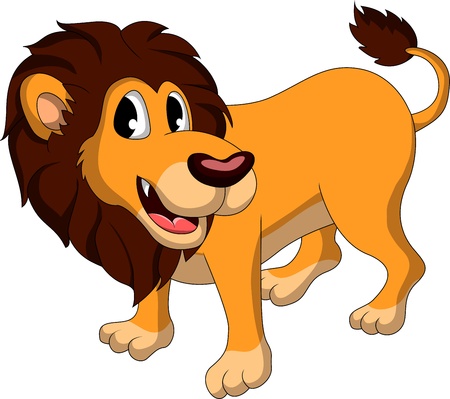cute lion cartoonのイラスト素材
