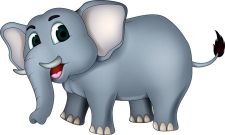 cute elephant cartoonのイラスト素材