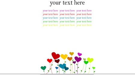Love background with abstract heart plantのイラスト素材