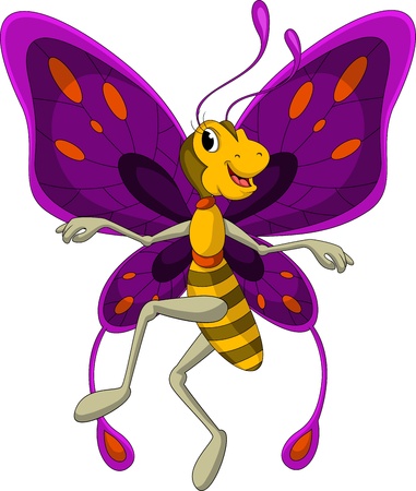 cute Butterfly cartoonのイラスト素材