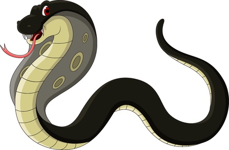 black cobra cartoonのイラスト素材