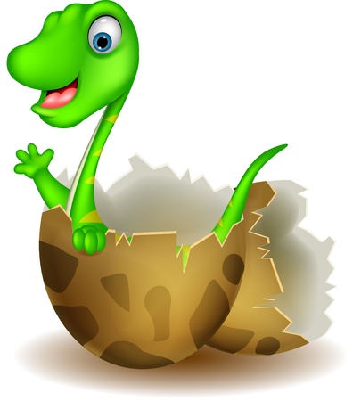 Little dinosaur birthのイラスト素材