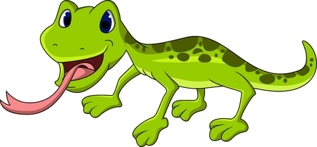 cute lizard cartoonのイラスト素材