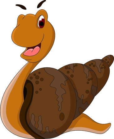 cute snail cartoonのイラスト素材