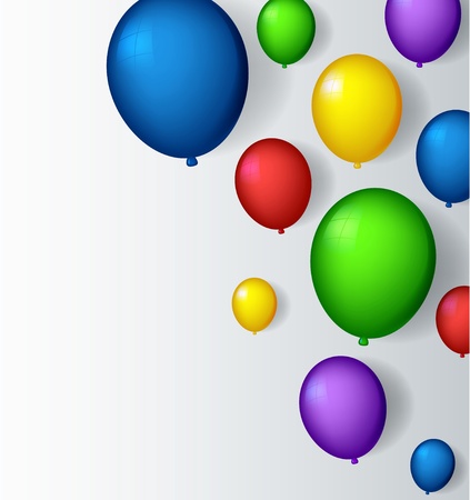 vector illustration of decoration with balloonsのイラスト素材