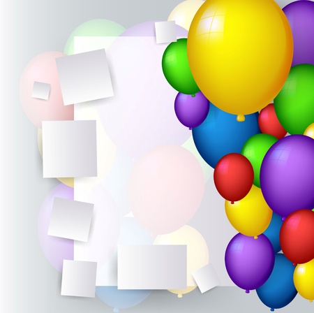 vector illustration of decoration with balloonsのイラスト素材