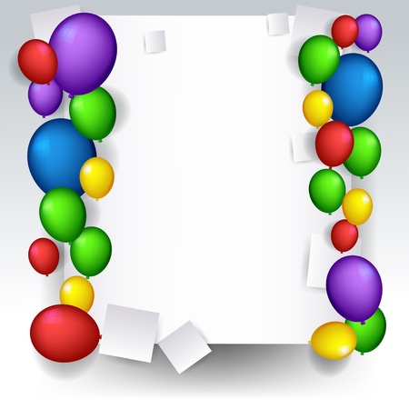vector illustration of decoration with balloonsのイラスト素材