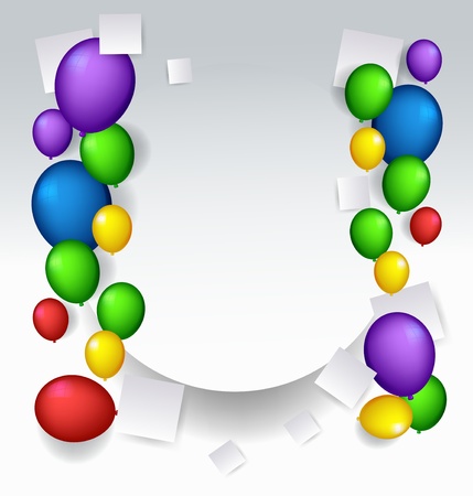 vector illustration of decoration with balloonsのイラスト素材