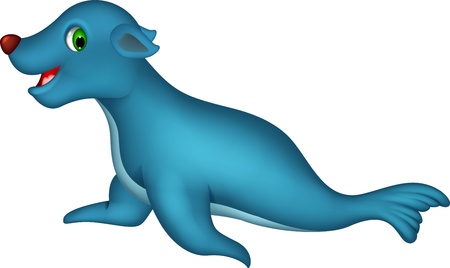 cute Seal cartoonのイラスト素材