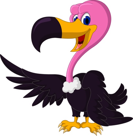 cute Vulture cartoonのイラスト素材