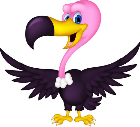 cute Vulture cartoonのイラスト素材