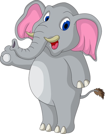 cute elephant cartoonのイラスト素材