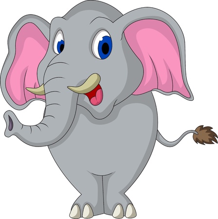 cute elephant cartoonのイラスト素材