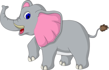 cute elephant cartoonのイラスト素材