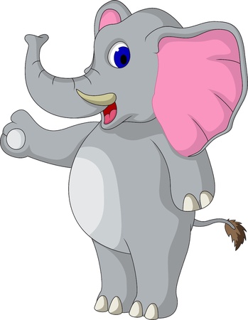 cute elephant cartoonのイラスト素材