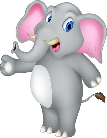 cute elephant cartoonのイラスト素材