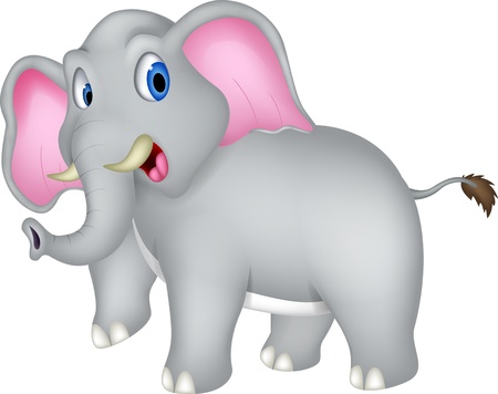 cute elephant cartoonのイラスト素材