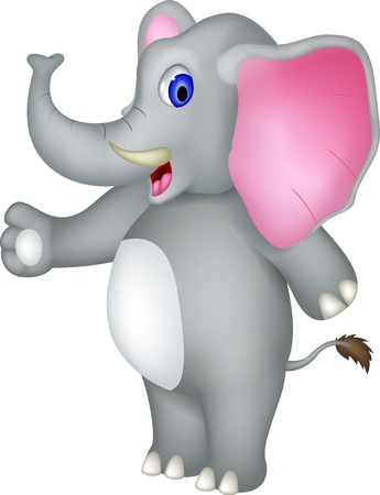 cute elephant cartoonのイラスト素材