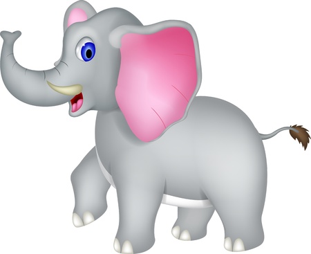 cute elephant cartoonのイラスト素材